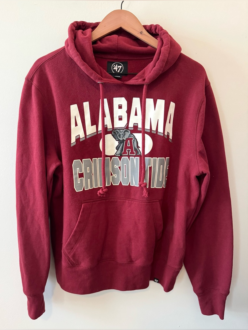 ’47 Brand Alabama Crimson Tide Football Hoodie Crimson Red Size Medium